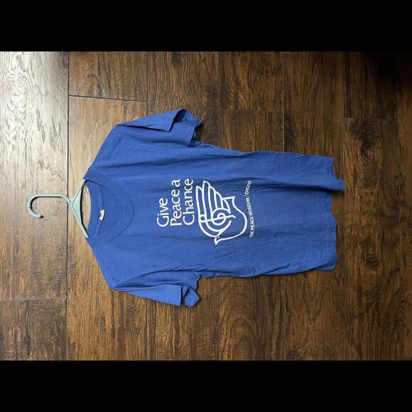 Vintage T-shirt Give Peace a Chance Shirt Single Stitch - L